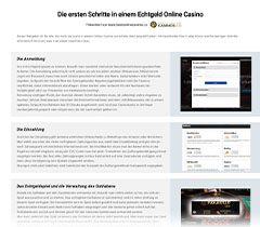 Preview image of the PDF with the first steps in real money online casinos