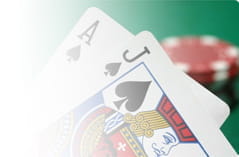 The picture shows two blackjack playing cards.