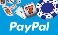 The picture shows a PayPal logo, cards and tokens.