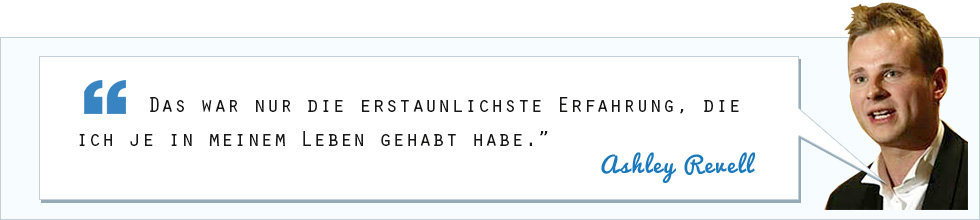 Ashley Revell's quote about the coup of his life