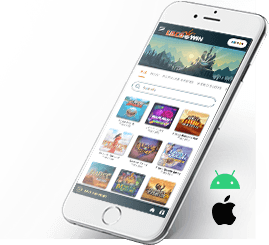 Locowin Casino on a mobile phone with some games works with iOS and Android.